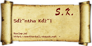 Sántha Kál névjegykártya
